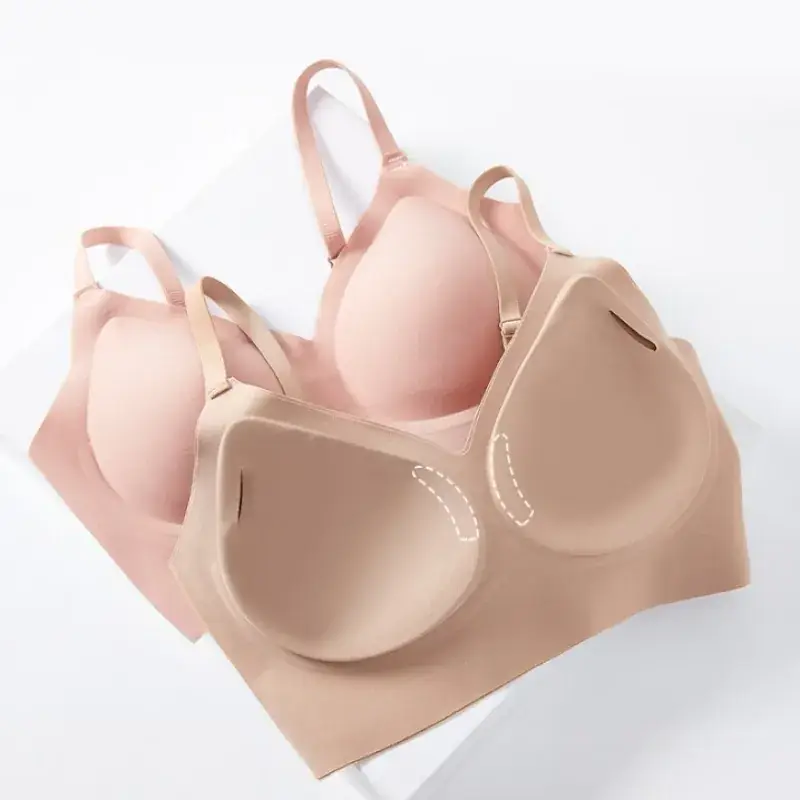 Light Beige Non-Transparent Underwear Bra Summer Non-Trace - Image 13