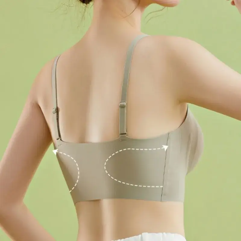 Light Beige Non-Transparent Underwear Bra Summer Non-Trace - Image 14