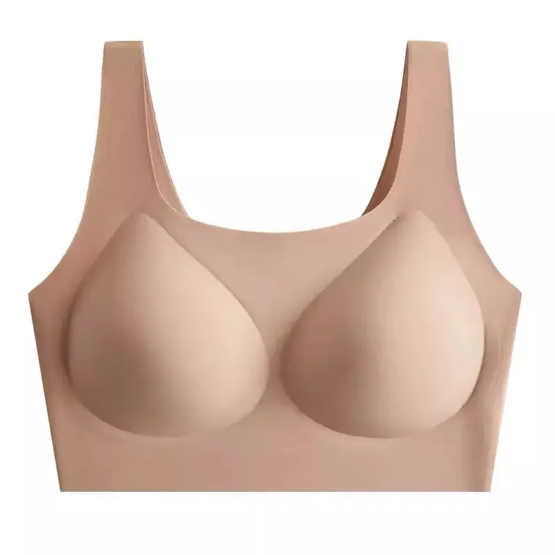 Light Beige Non-Transparent Underwear Bra Summer Non-Trace - Image 6