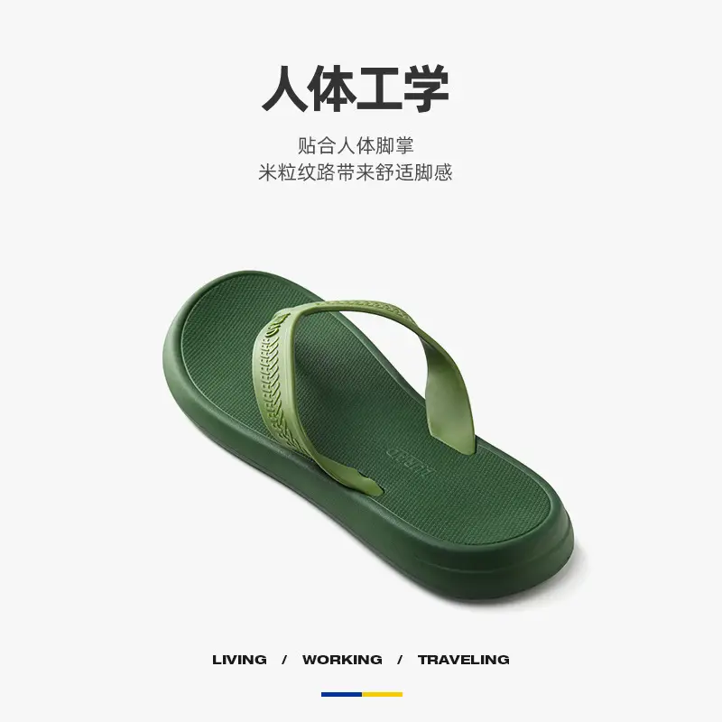 Summer new flip-flops wholesale men's non-slip soft bottom beach shoes EVA flip-flops ins trendy men's sandals - Image 7