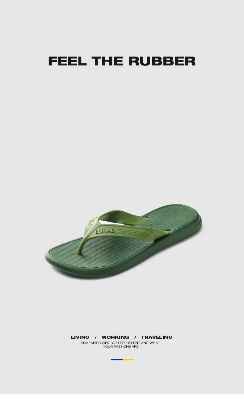 Summer new flip-flops wholesale men's non-slip soft bottom beach shoes EVA flip-flops ins trendy men's sandals — feature 1