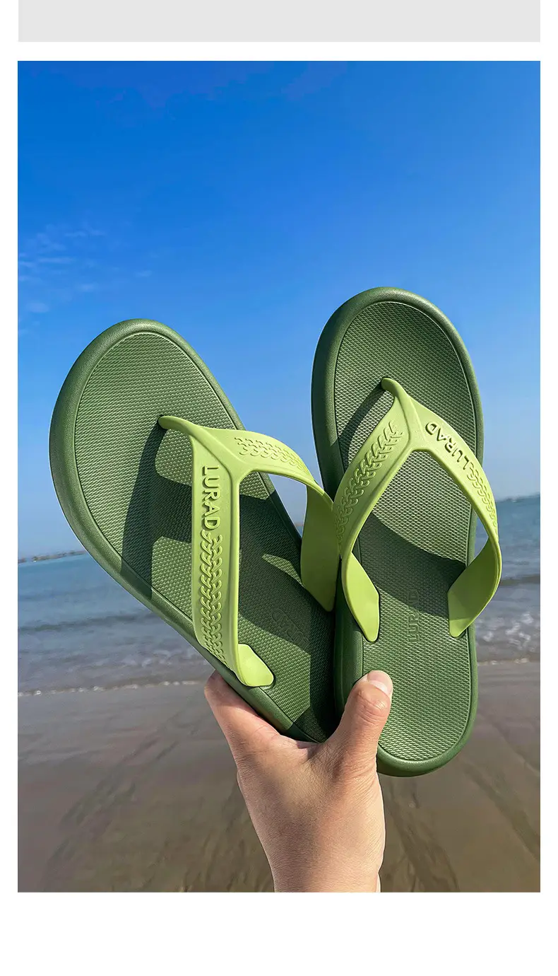 Summer new flip-flops wholesale men's non-slip soft bottom beach shoes EVA flip-flops ins trendy men's sandals — feature 8