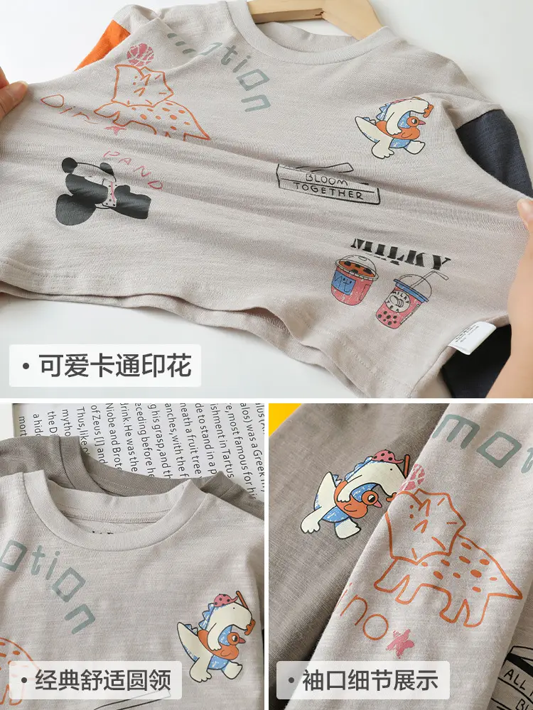 Boys Pure Cotton Long Sleeve T-Shirt Spring Autumn - Image 5