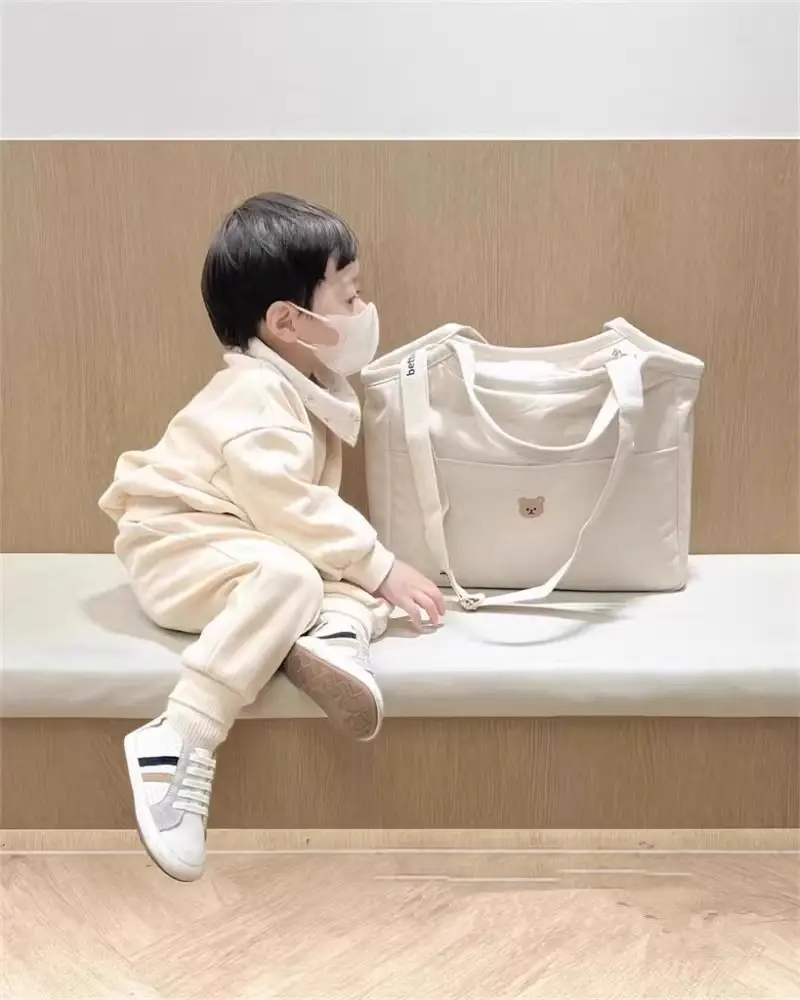 2024 White Canvas Baby Tote Bag Lightweight Portable — feature 6