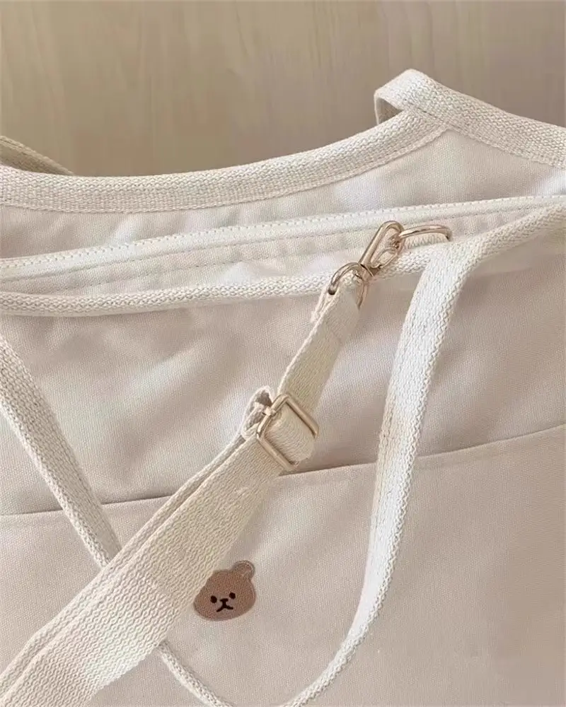 2024 White Canvas Baby Tote Bag Lightweight Portable — feature 7