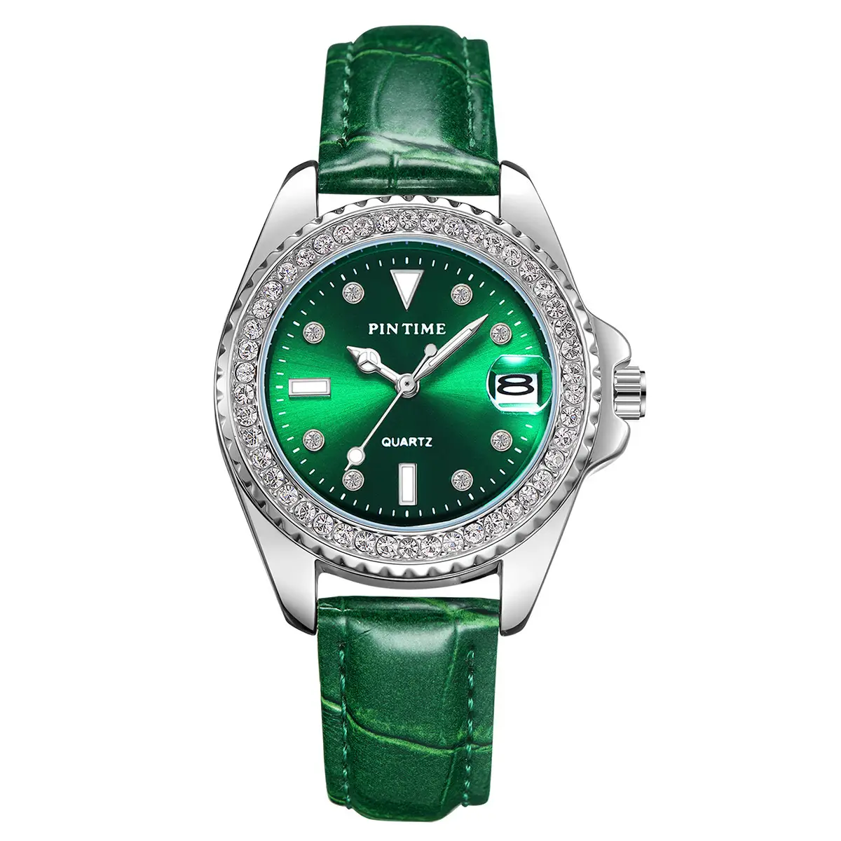 Swiss Women's Peacock Green Quartz Watch - Image 2