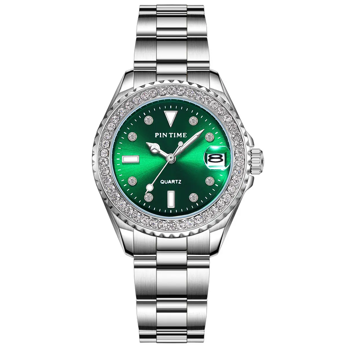 Swiss Women's Peacock Green Quartz Watch - Image 5