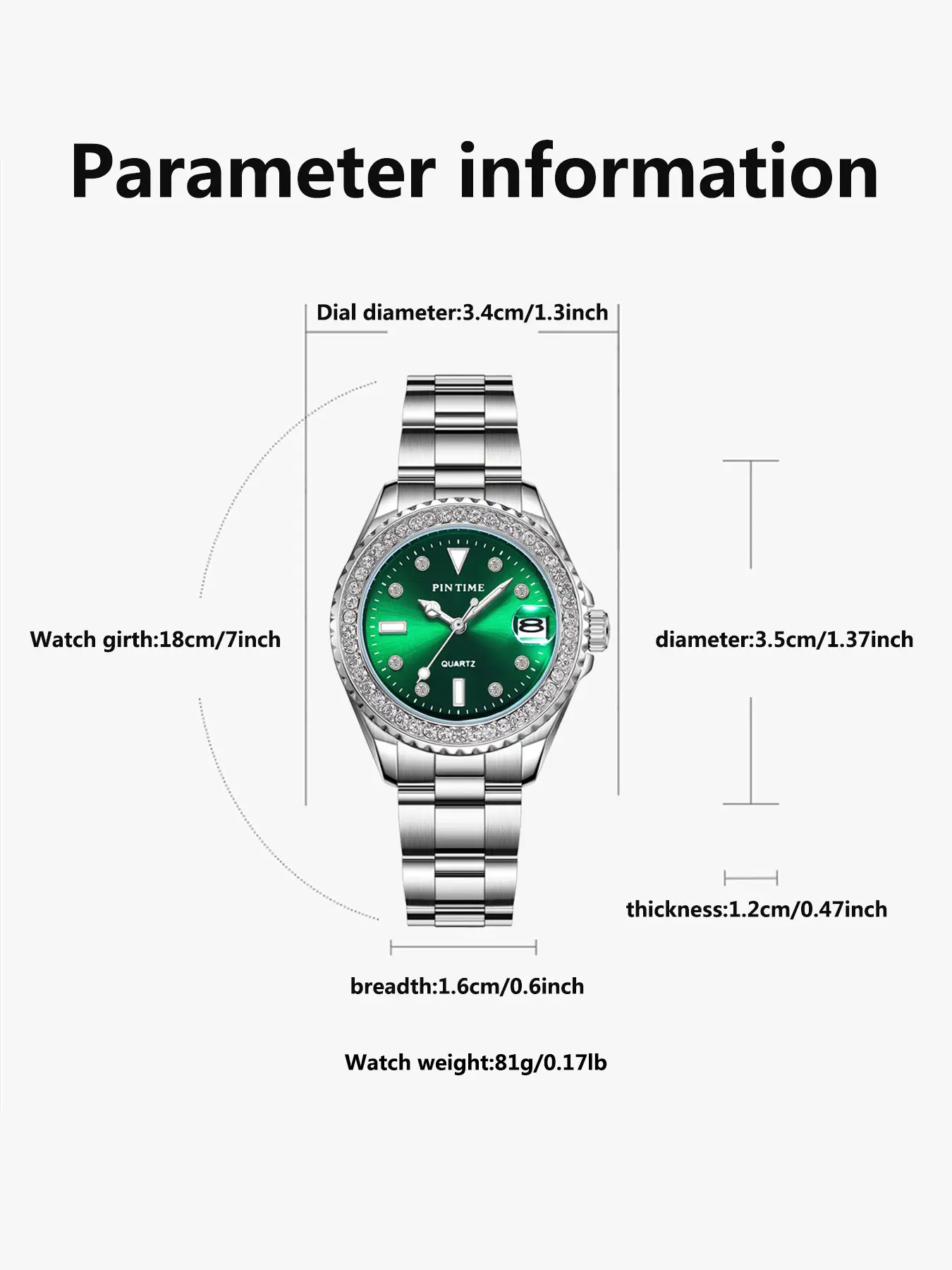 Swiss Women's Peacock Green Quartz Watch — feature 3
