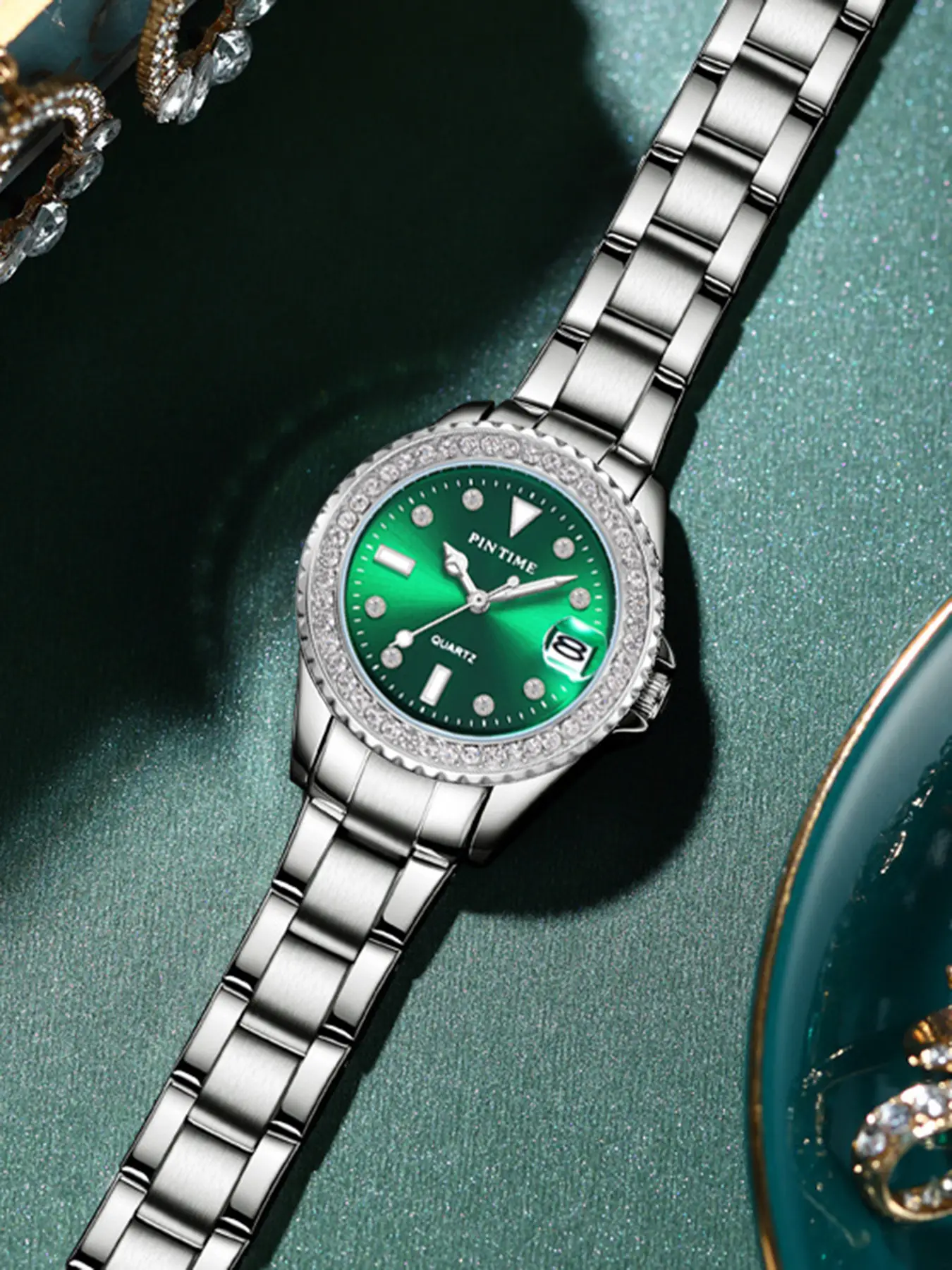 Swiss Women's Peacock Green Quartz Watch — feature 7