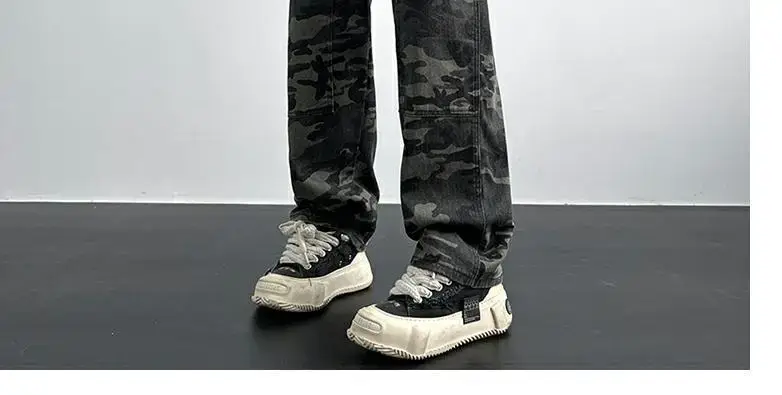 Men Camouflage Loose Straight Overalls Casual Pants — feature 4