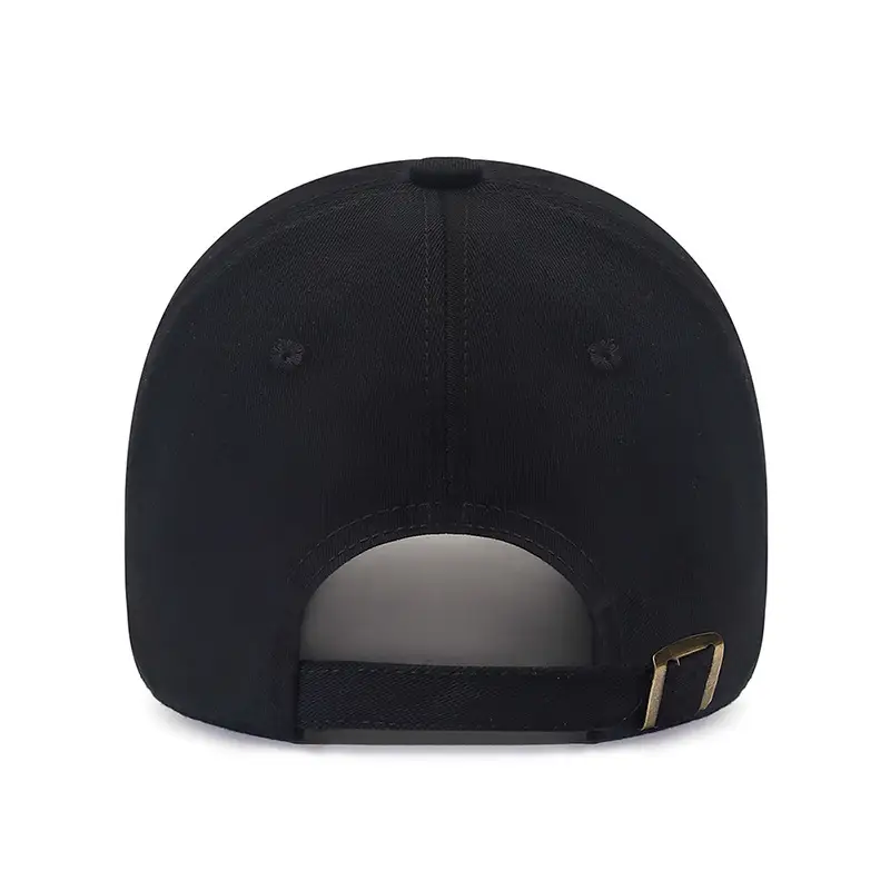 Korean Style Black Embroidered Cap Large Head Circumference - Image 11