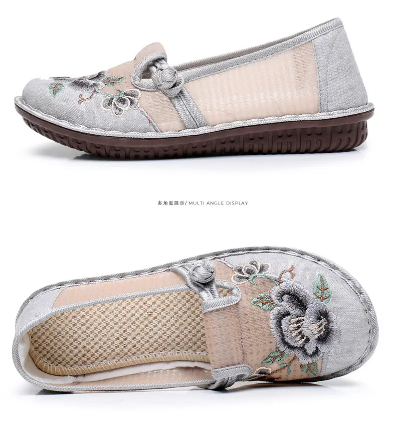 Ethnic Embroidered Shoes Women's Mesh Shoes Summer Women's Slip-on Retro Fashion Hanfu Shoes Mesh Old Beijing Cloth Shoes — feature 34
