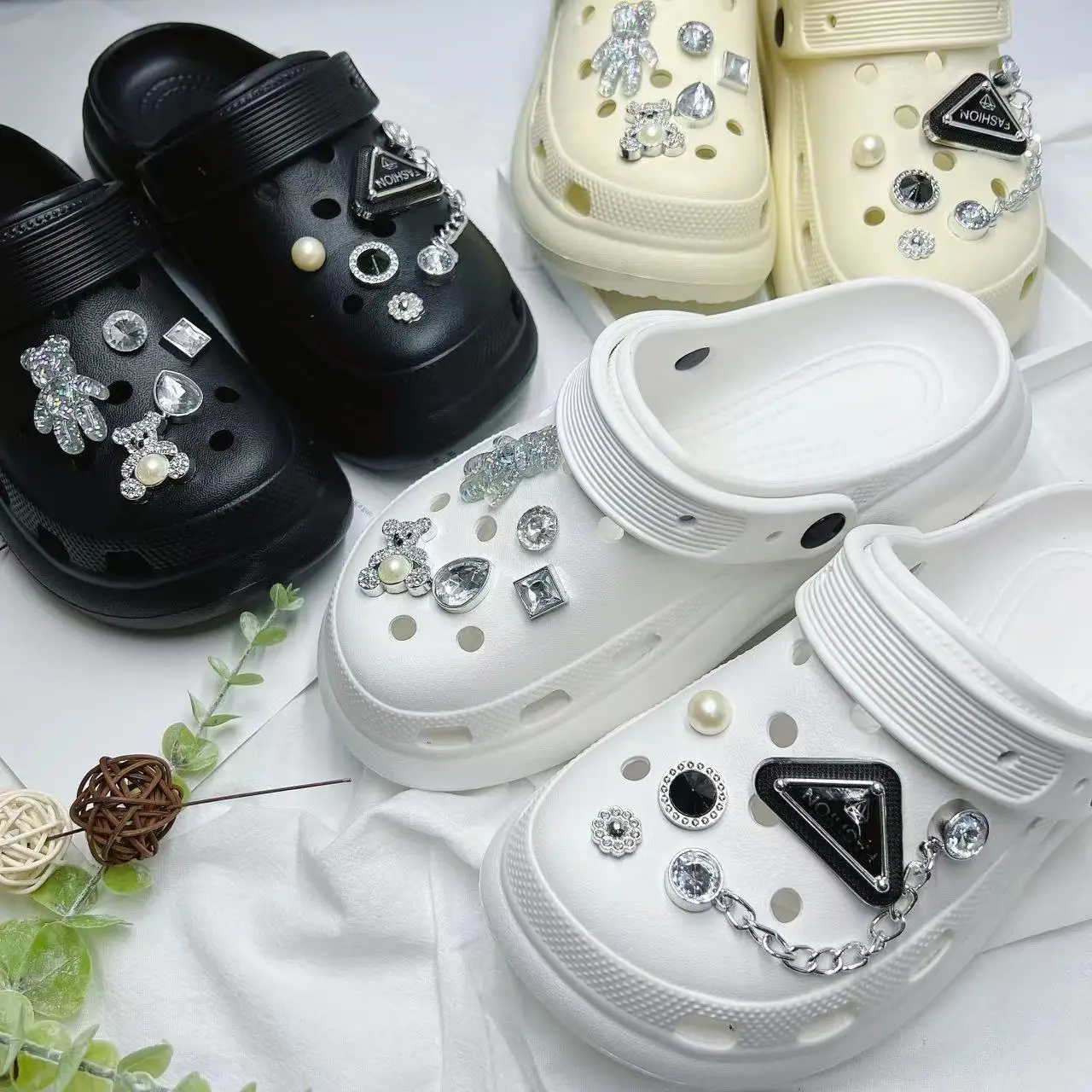 Women's White Butterfly Decorated EVA Sandals — feature 7