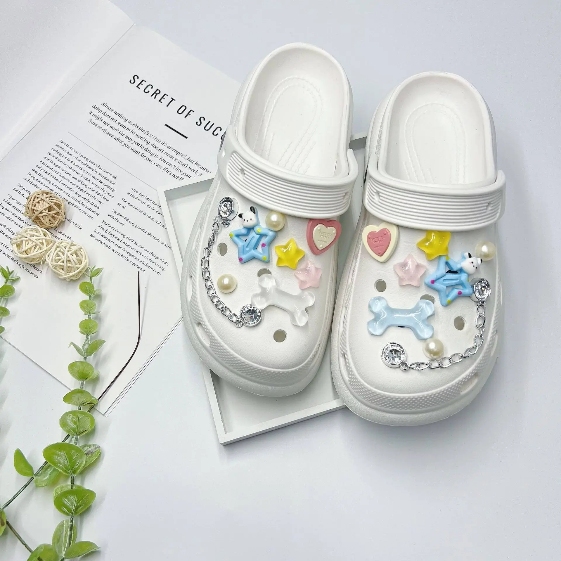 Women's White Butterfly Decorated EVA Sandals - Image 19