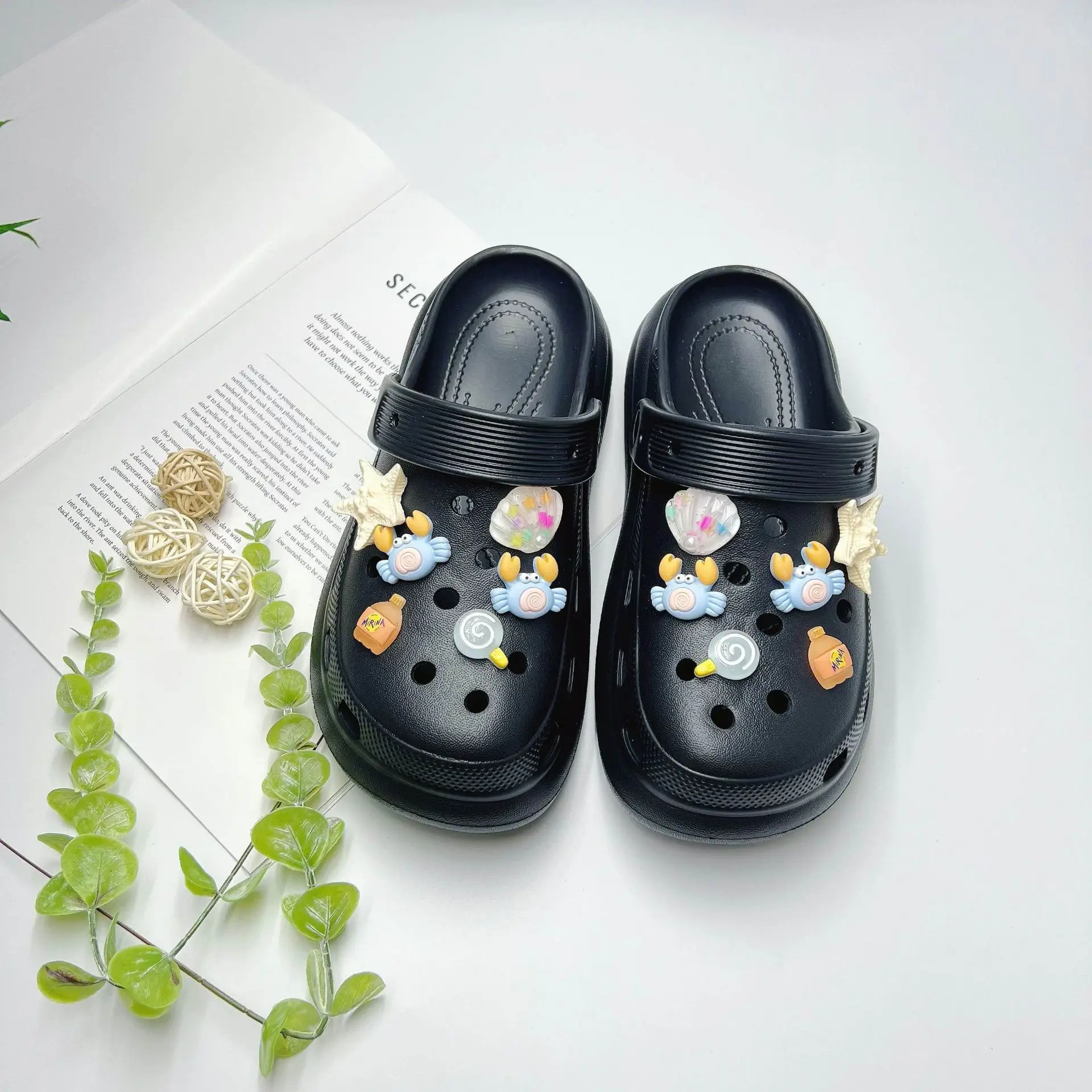 Women's White Butterfly Decorated EVA Sandals - Image 24