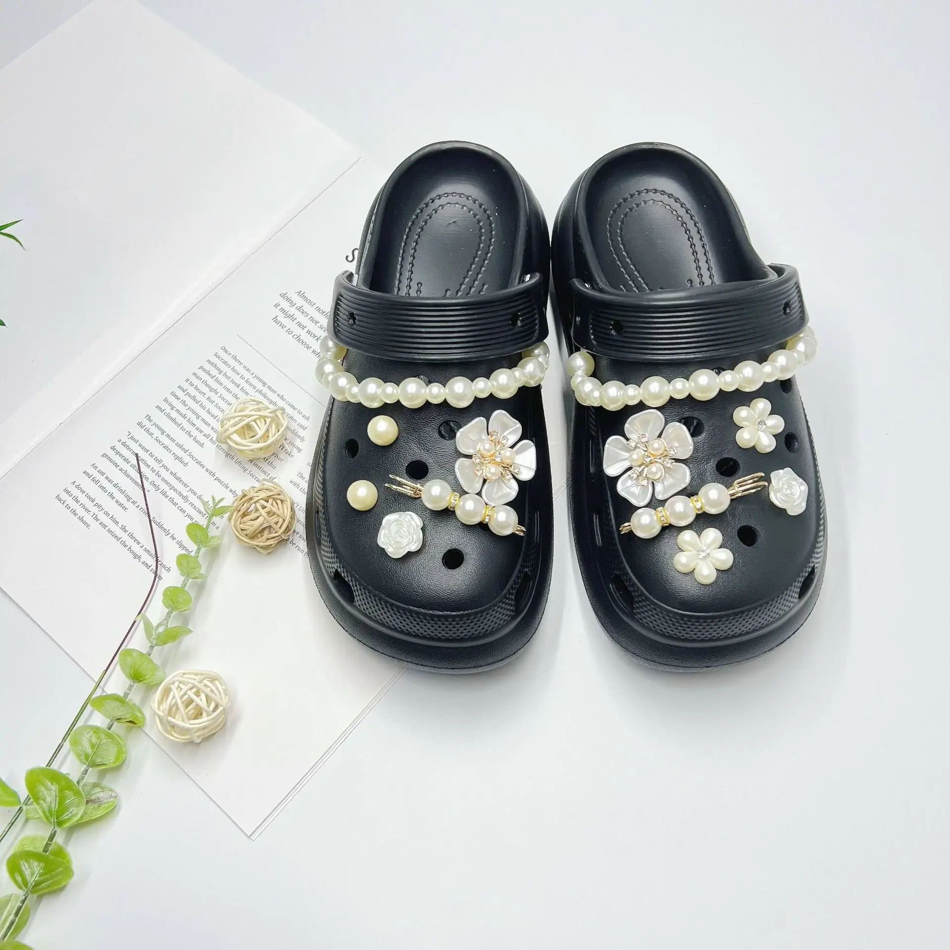 Women's White Butterfly Decorated EVA Sandals - Image 27