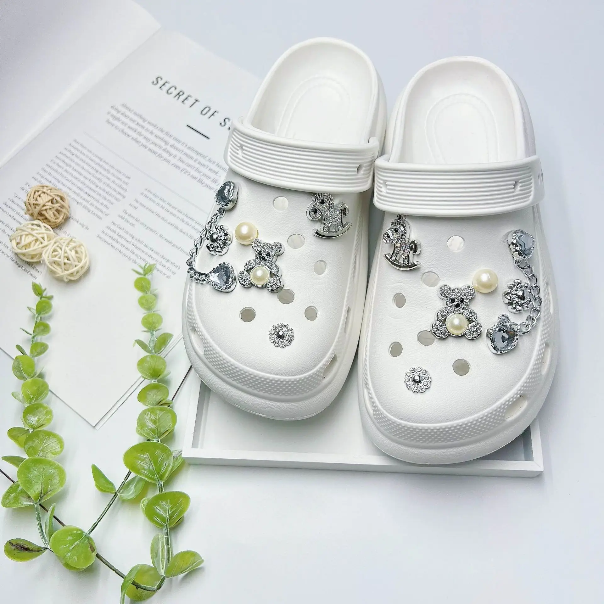 Women's White Butterfly Decorated EVA Sandals - Image 28