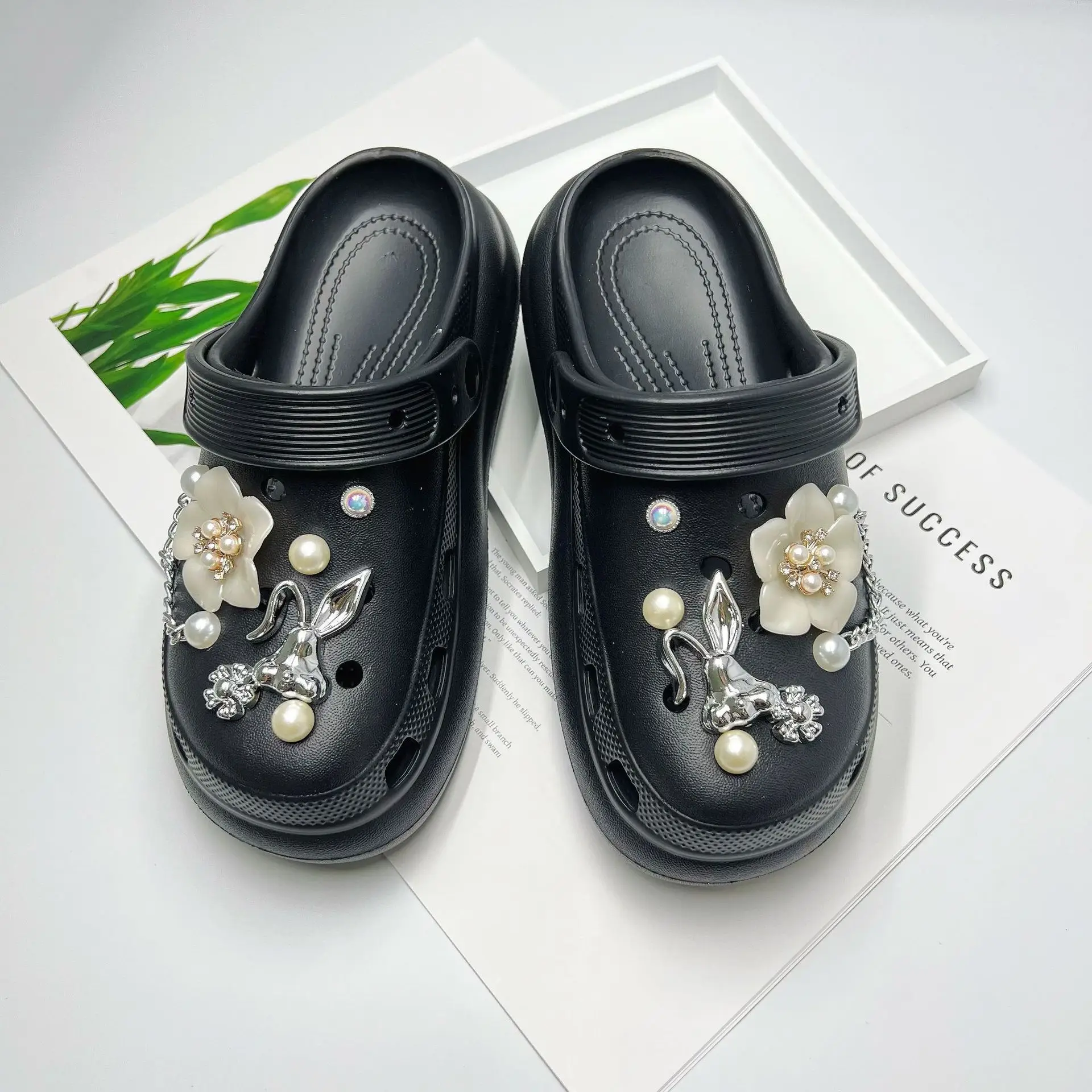 Women's White Butterfly Decorated EVA Sandals - Image 33