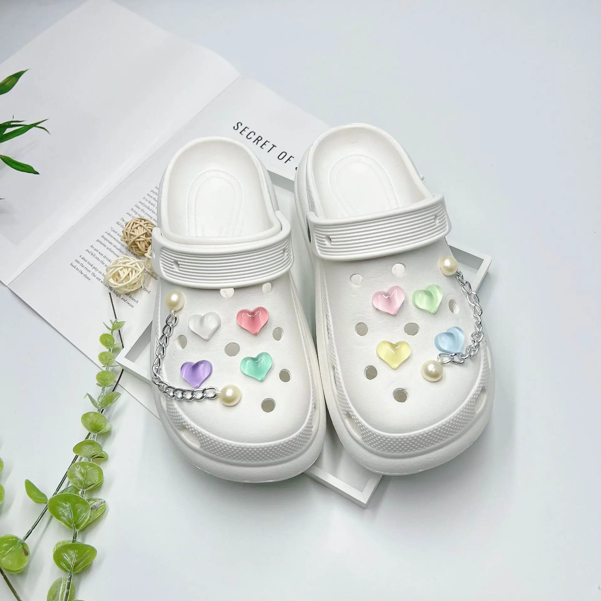 Women's White Butterfly Decorated EVA Sandals - Image 7