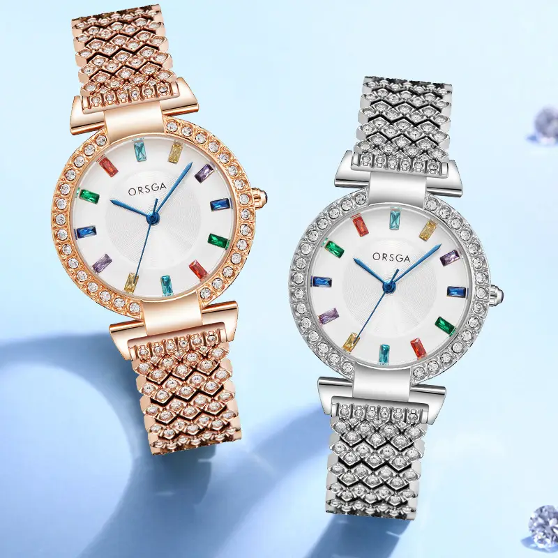 ORSGA Color Diamond Light Luxury Watch Women's Fashion Niche Bracelet - Image 4