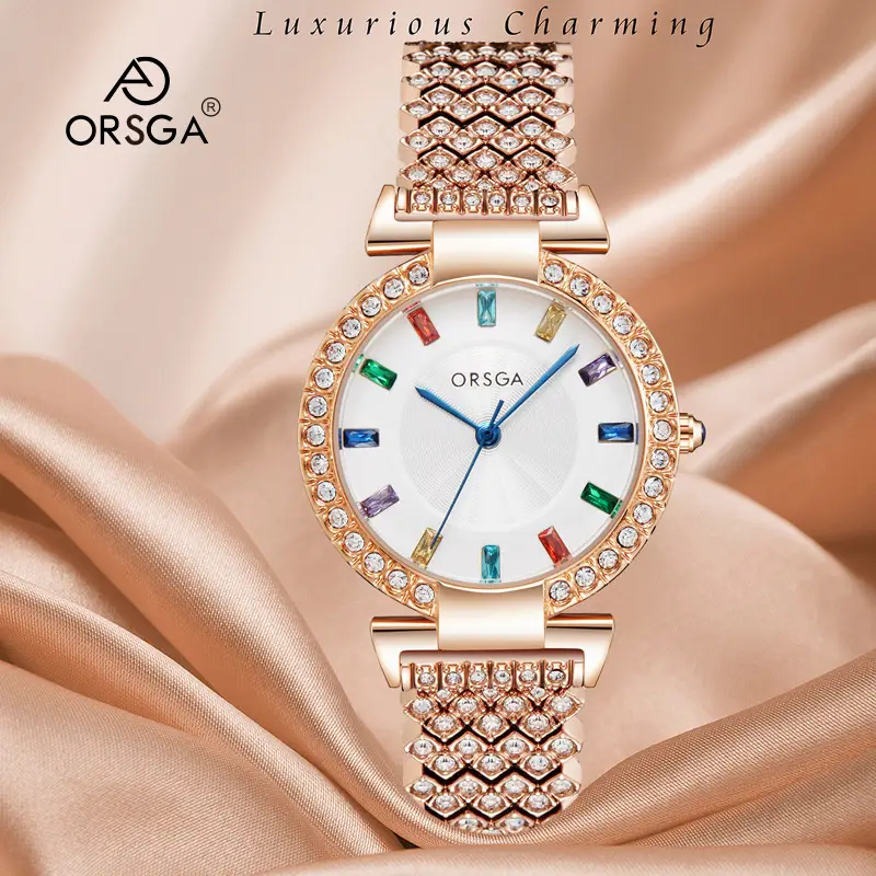 ORSGA Color Diamond Light Luxury Watch Women's Fashion Niche Bracelet - Image 5