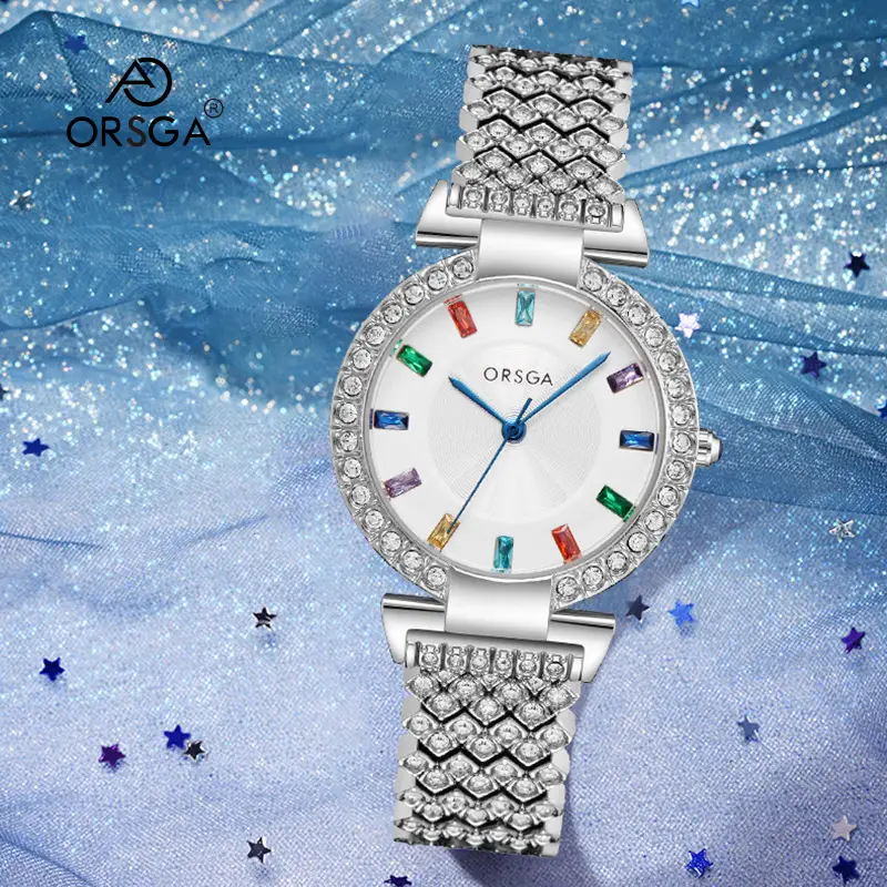 ORSGA Color Diamond Light Luxury Watch Women's Fashion Niche Bracelet - Image 6