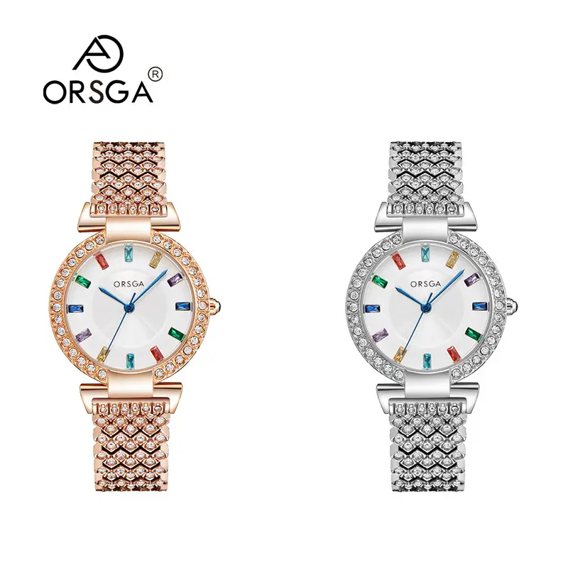 ORSGA Color Diamond Light Luxury Watch Women's Fashion Niche Bracelet - Image 7