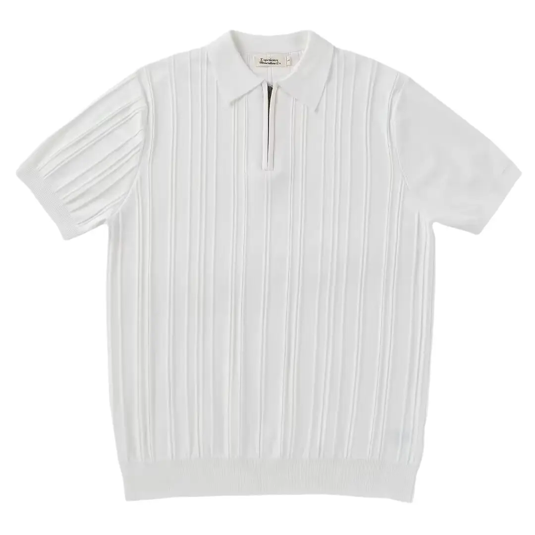 Men's Black Striped Polo Shirt Slim Fit Summer - Image 15