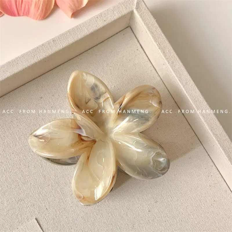 Black Sweet Frangipani Hair Clip with Polka Dot Design - Image 9