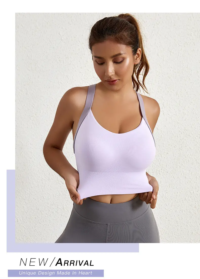 Women's Anti-Sagging Wire-Free Sports Bra Lavender — feature 18