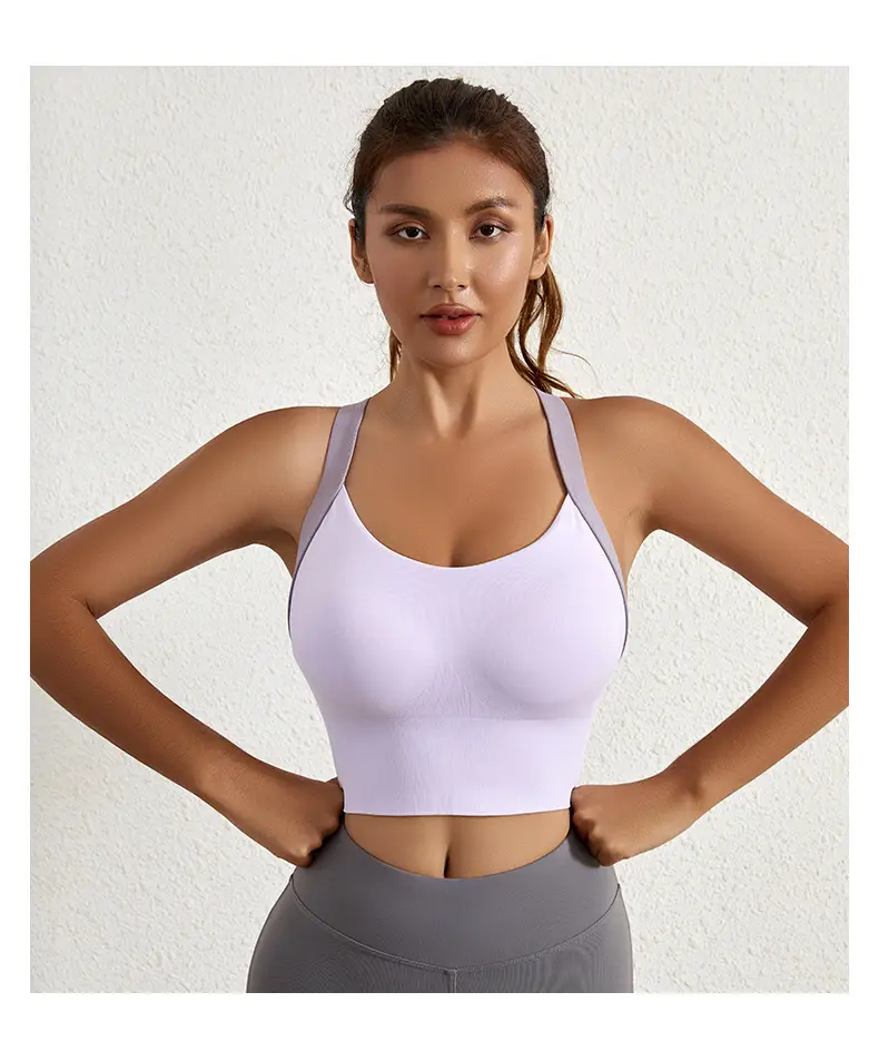 Women's Anti-Sagging Wire-Free Sports Bra Lavender — feature 19