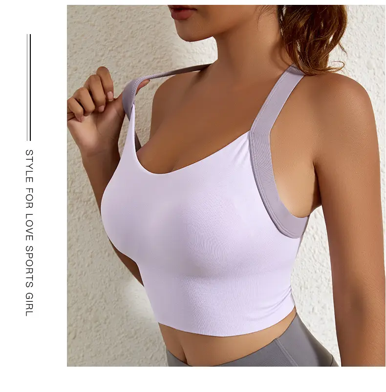 Women's Anti-Sagging Wire-Free Sports Bra Lavender — feature 20
