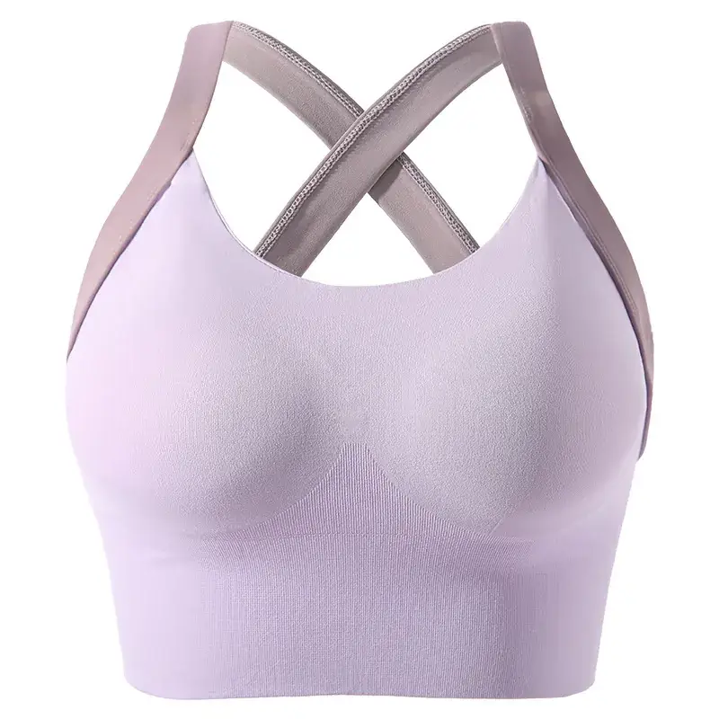 Women's Anti-Sagging Wire-Free Sports Bra Lavender - Image 3
