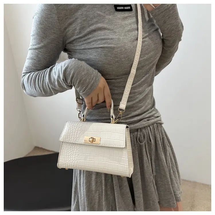 Black Croc Leather Shoulder Bag for Women 2024 — feature 20