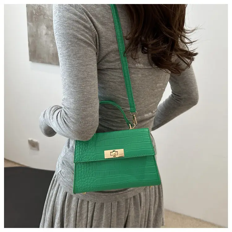 Black Croc Leather Shoulder Bag for Women 2024 — feature 23