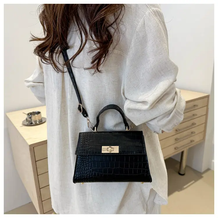 Black Croc Leather Shoulder Bag for Women 2024 — feature 28