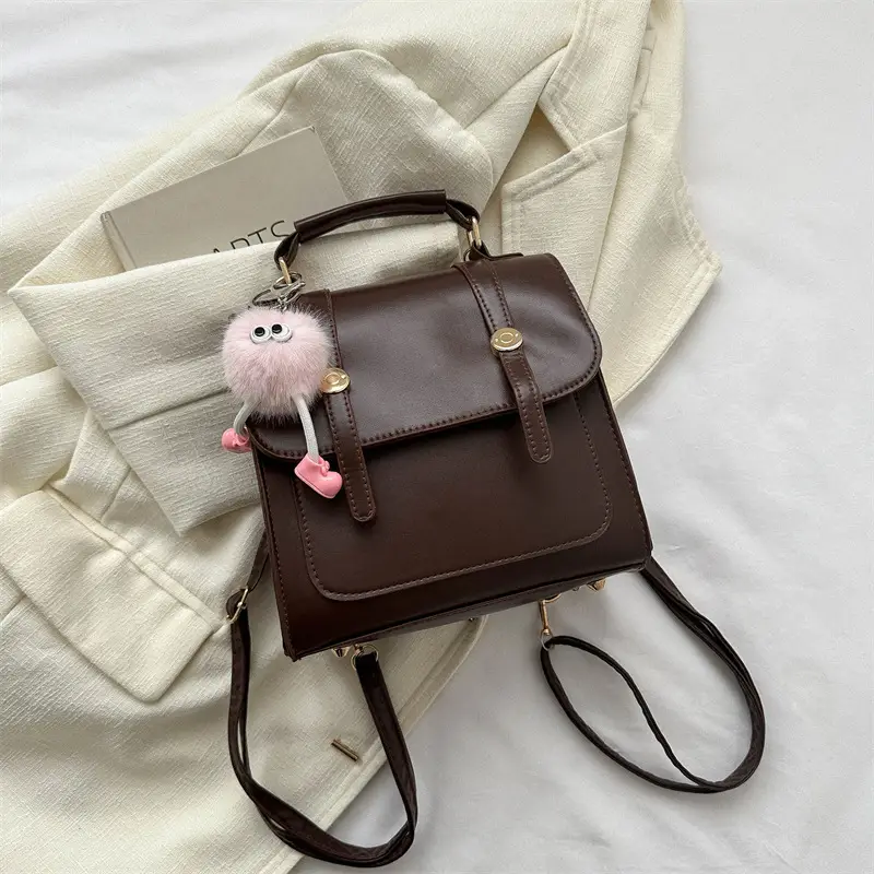 Women's Brown Leather Shoulder Bag 2024 New Style - Image 8