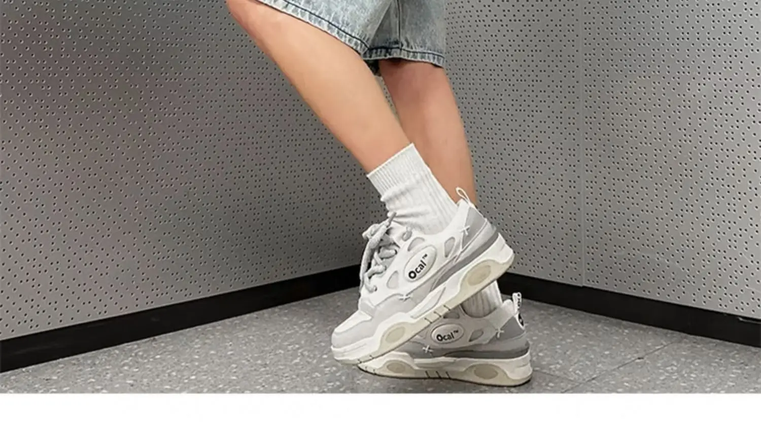 Men Yellow Mud Denim Shorts Summer Loose Fit — feature 16