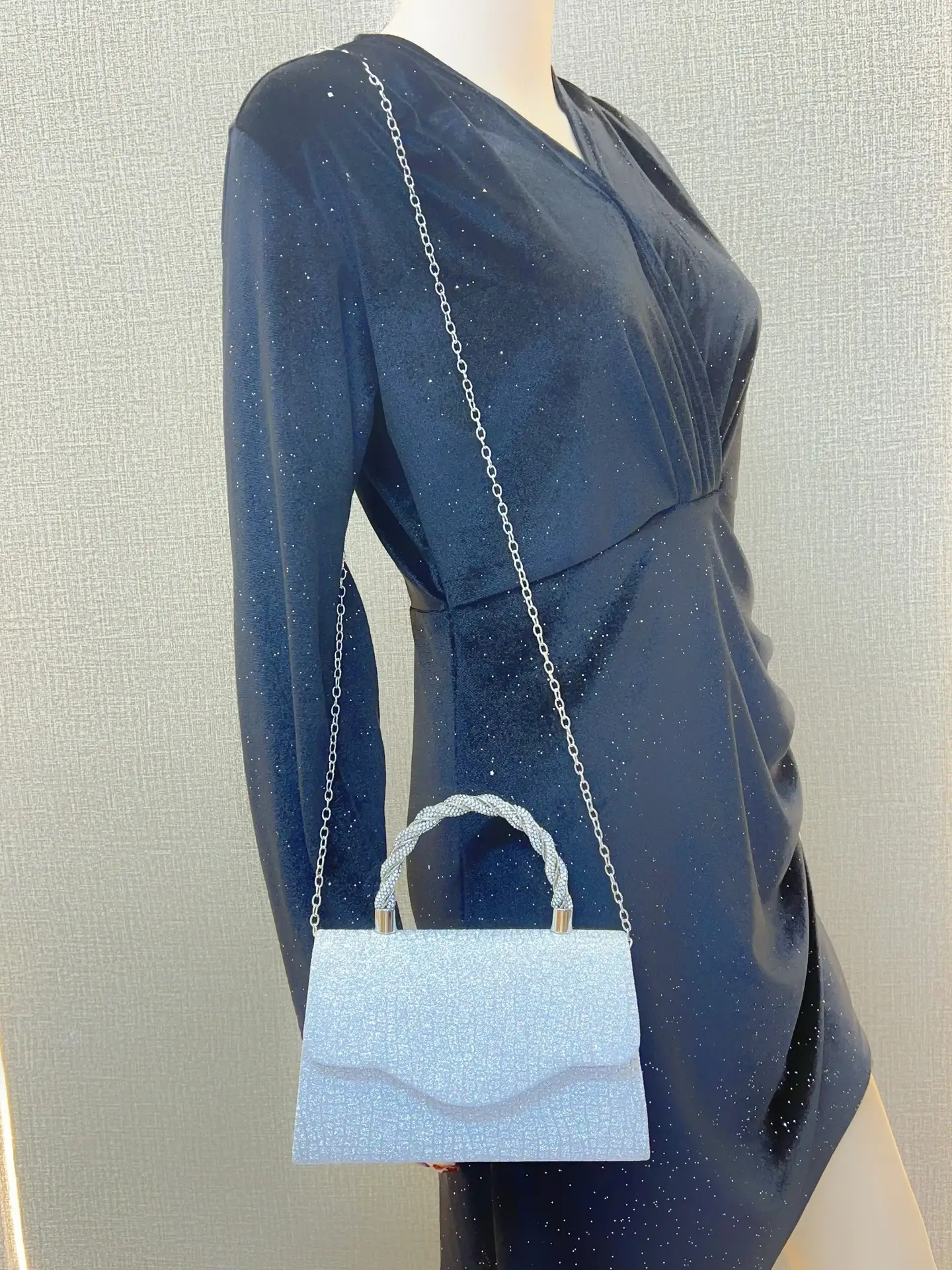 Blue Glitter Crossbody Bag for Women Party Evening — feature 8