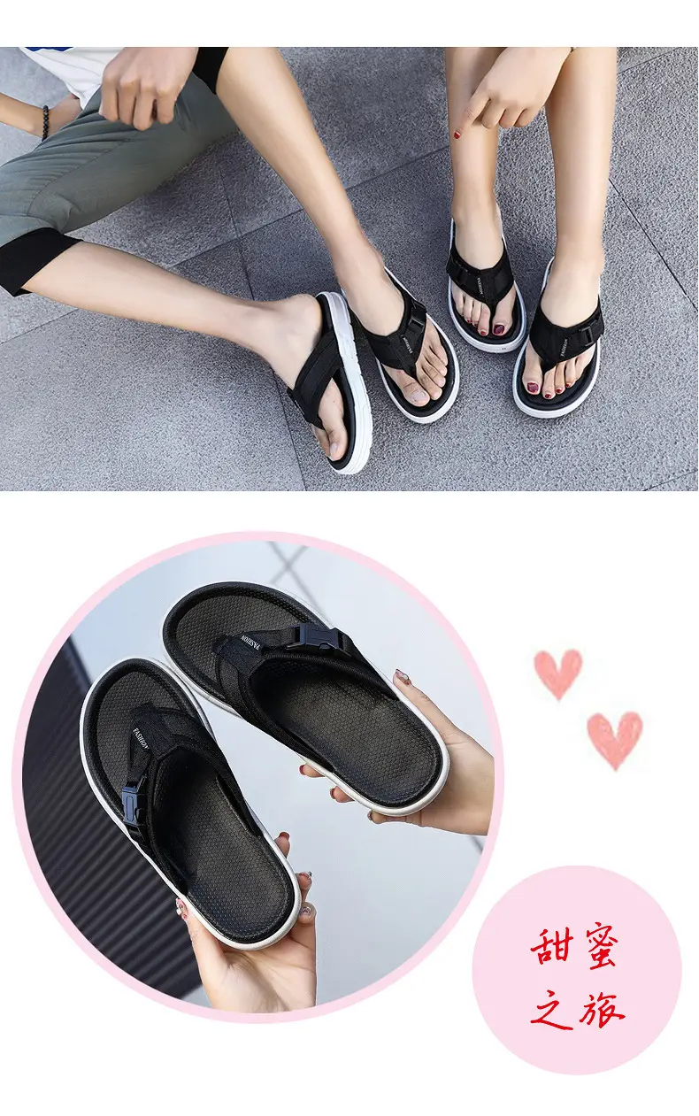 Men's Black Slip-On Sandals Thick Sole 2025 — feature 21