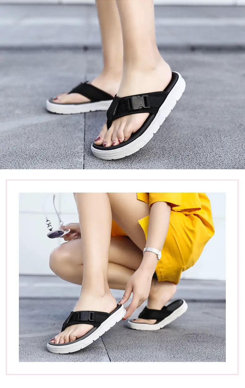 Men's Black Slip-On Sandals Thick Sole 2025 — feature 24