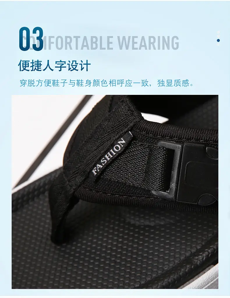 Men's Black Slip-On Sandals Thick Sole 2025 — feature 7