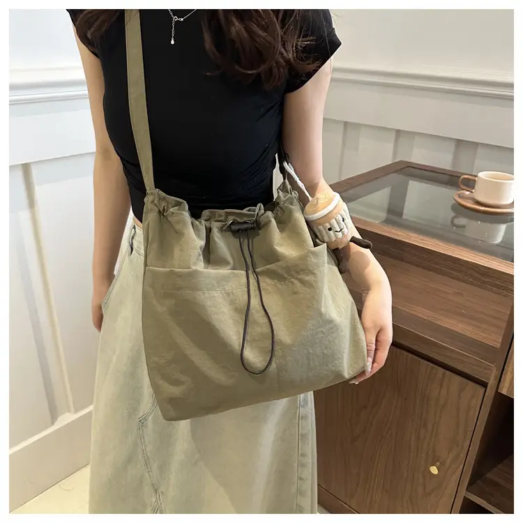Korean Style Drawstring Shoulder Bag for Women — feature 9