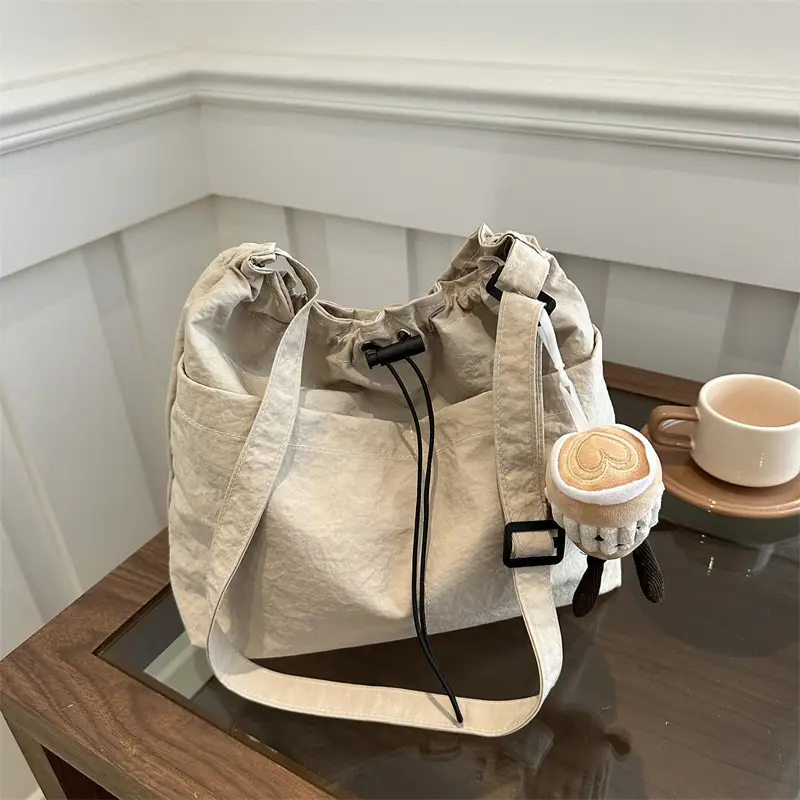 Korean Style Drawstring Shoulder Bag for Women - Image 4