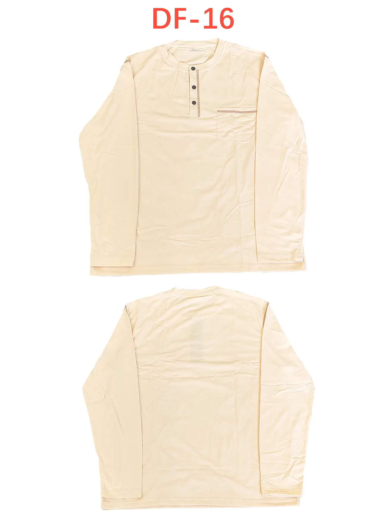 Men's White Long Sleeve Cross-Border Polo Shirt — feature 7