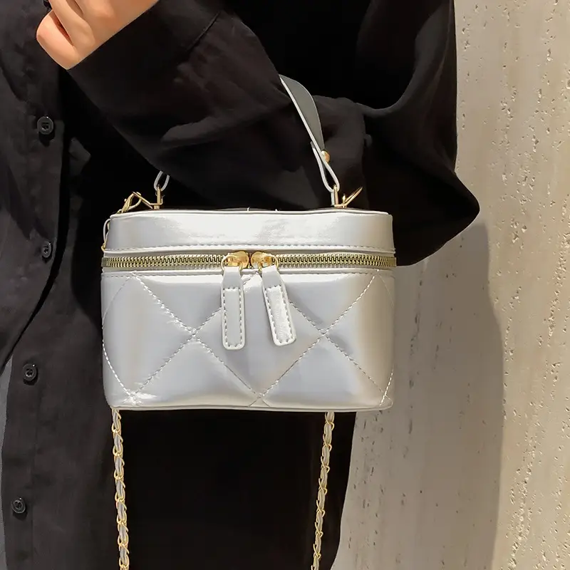 White Rhomboid Phone Bag for Women 2024 - Image 8