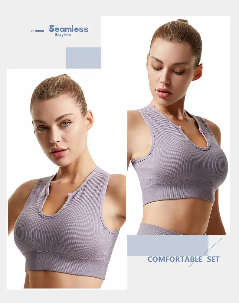 Non-Rimless Push-Up Yoga Bra Women's Beige — feature 19