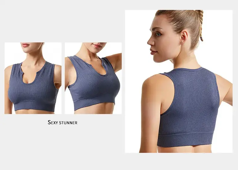Non-Rimless Push-Up Yoga Bra Women's Beige — feature 24
