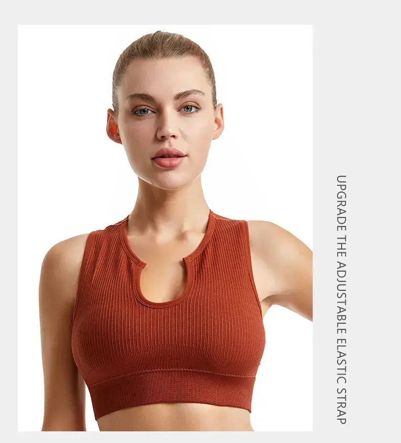Non-Rimless Push-Up Yoga Bra Women's Beige — feature 25