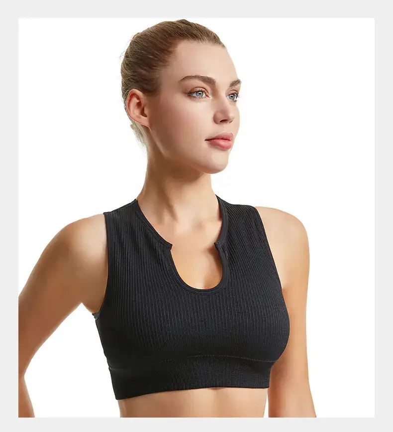 Non-Rimless Push-Up Yoga Bra Women's Beige — feature 27